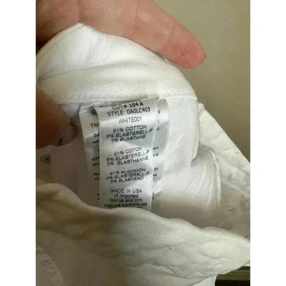 Good American Good Legs Crop Jeans White001 Size 18 - Picture 10 of 11